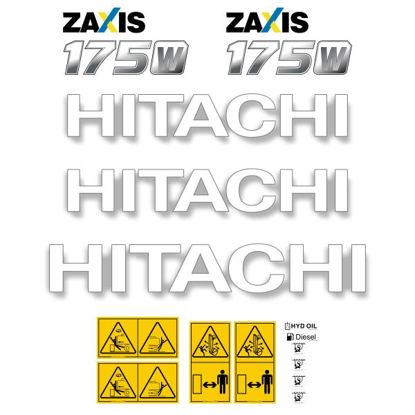 Hitachi ZX175w-7 Decals