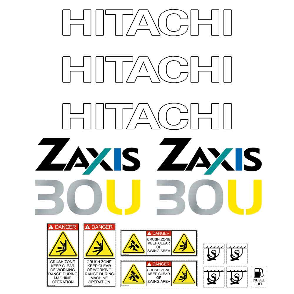 Hitachi ZX30U-2 Decal Kit