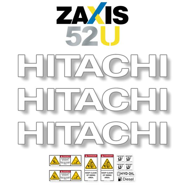 Hitachi ZX52U-3 Decal Kit
