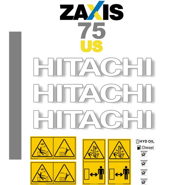 Hitachi ZX75USB-3 Decals