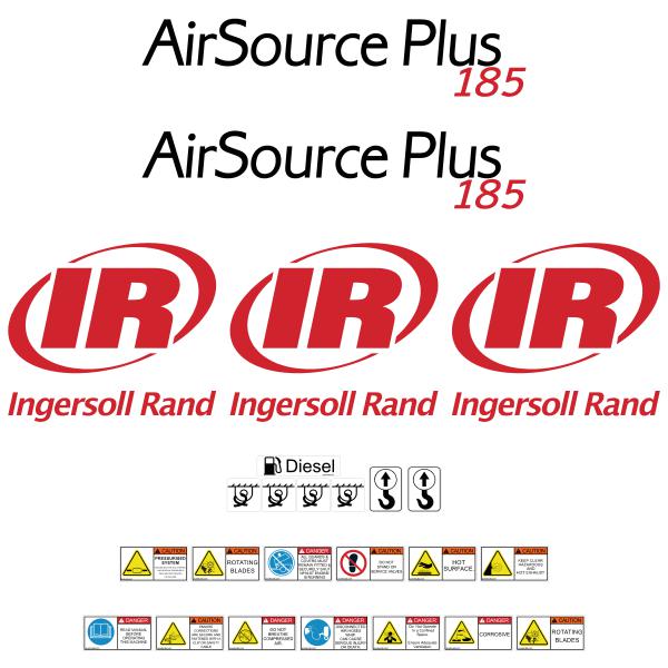 Ingersoll Rand Air Source Plus 185 Decals