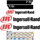 Ingersoll Rand IR 7/51 Compressor Decals Stickers