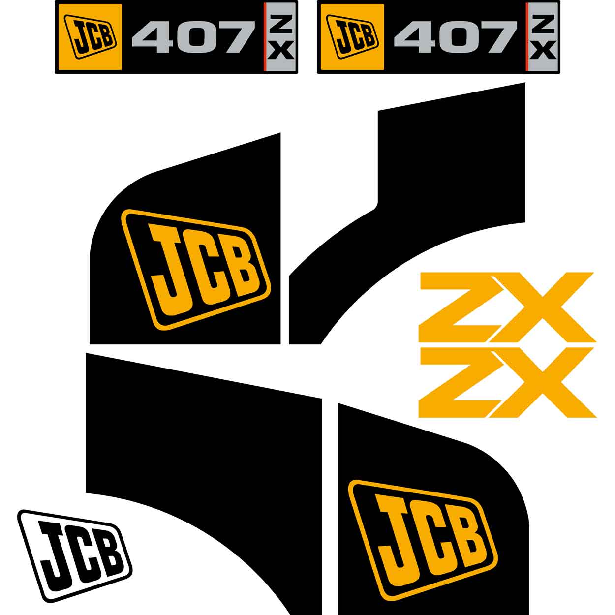 JCB 407 Decals Stickers Kit