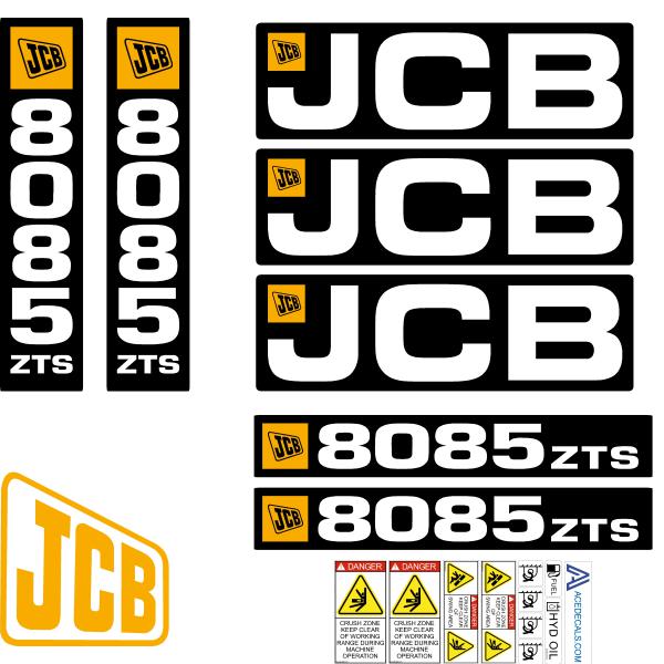 JCB 8085 ZTS Decals Stickers