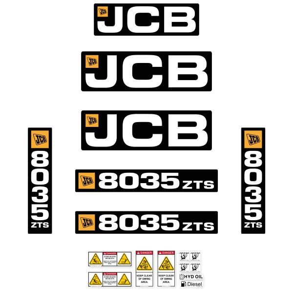JCB 8035 ZTS Decal kit