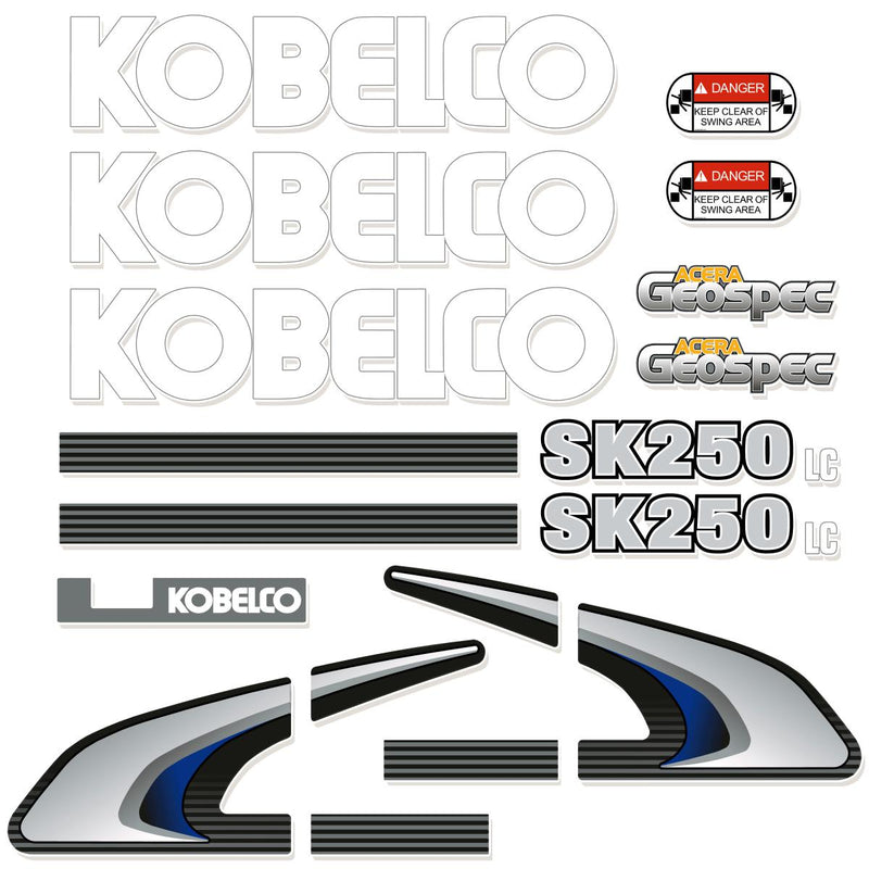 Kobelco SK250LC-8 Decals Stickers