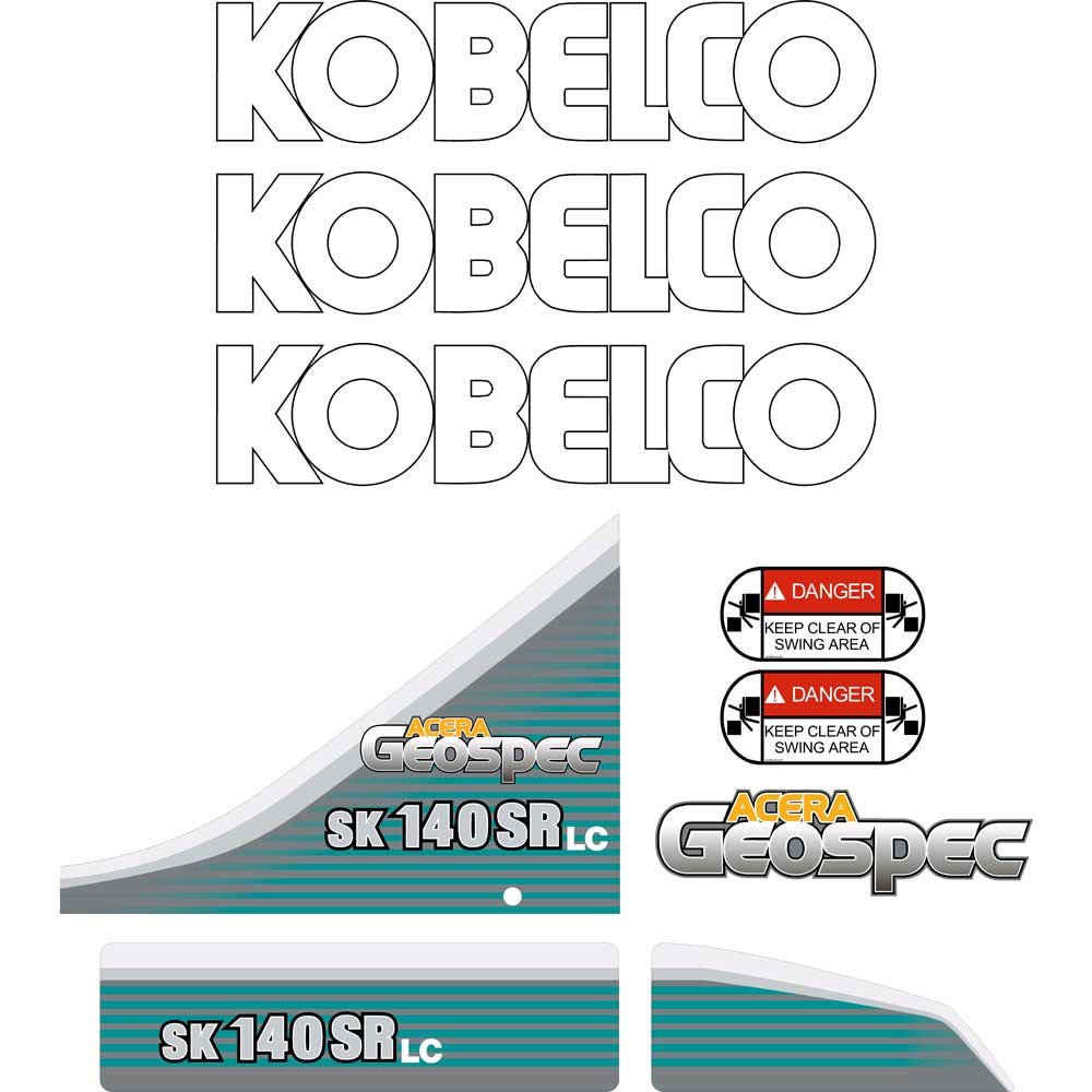 Kobelco SK140SR-3 LC Decal Kit - Excavator