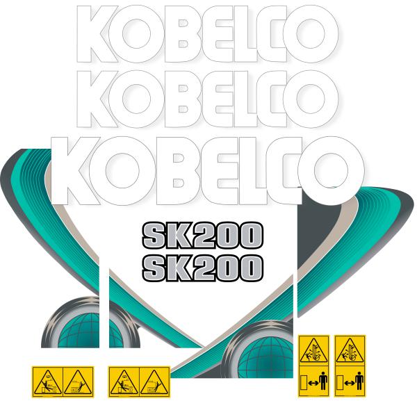 Kobelco SK200-10 Decal Kit - Excavator