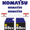 Komatsu D65EX-15 Decals Stickers