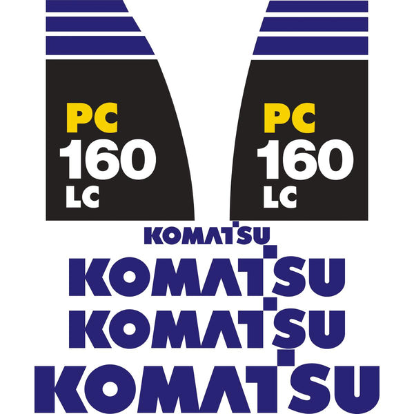 Komatsu PC160-8 LC Decal Kit - Excavator