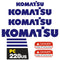 Komatsu PC228US-8 LC Decals Stickers