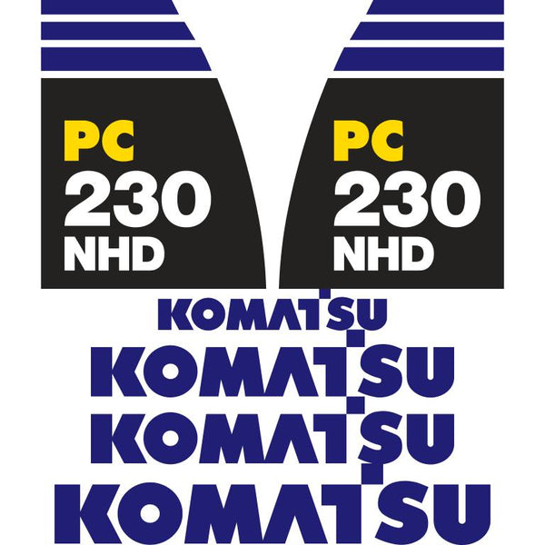 Komatsu PC230 NHD-8 Decals