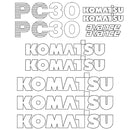 Komatsu PC30-7 Decals