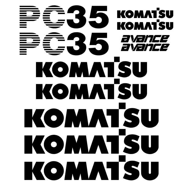 Komatsu PC35-7 Decal Sticker Set