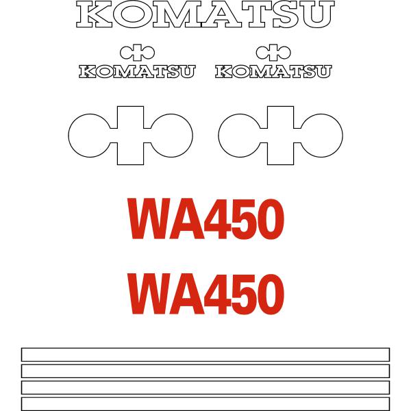 komatsu wa450-1 decals