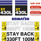 Komatsu XT430L Decals Stickers Set