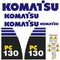 Komatsu PC130-8 Decals Stickers