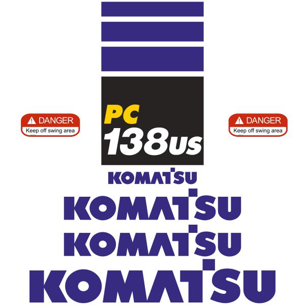 Komatsu PC138US-11 Decal Kit