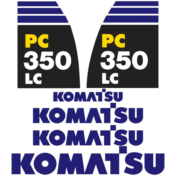 Komatsu PC350 LC - 8 Decal Kit Excavator