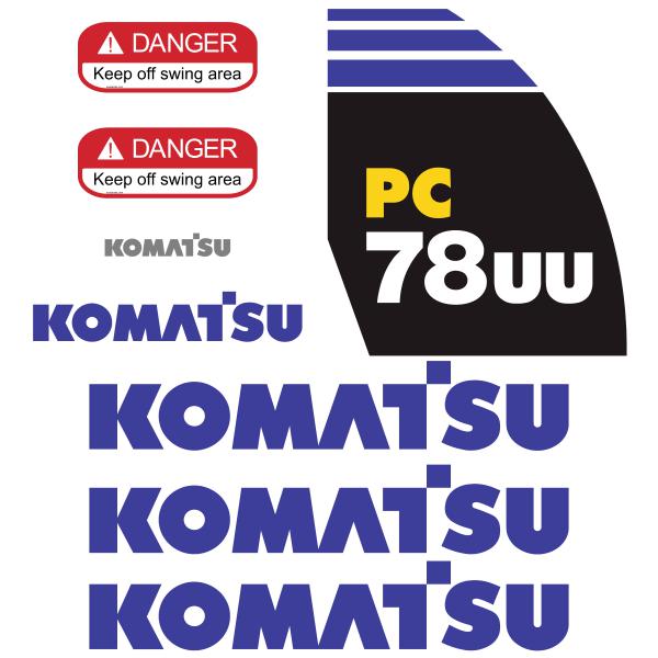 Komatsu PC78UU-8 Decal Kit