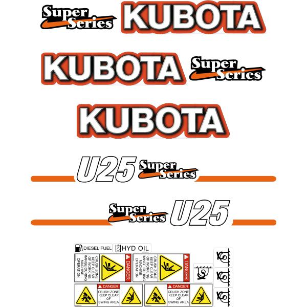 Kubota U25 Decals