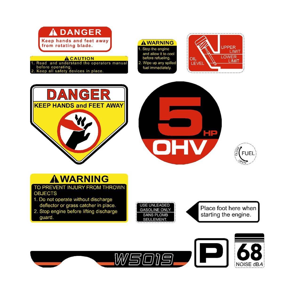 Kubota W5019 Decals 