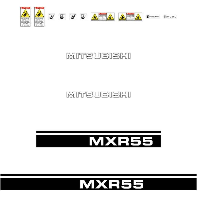 Mitsubishi MXR55 Decals Stickers Set