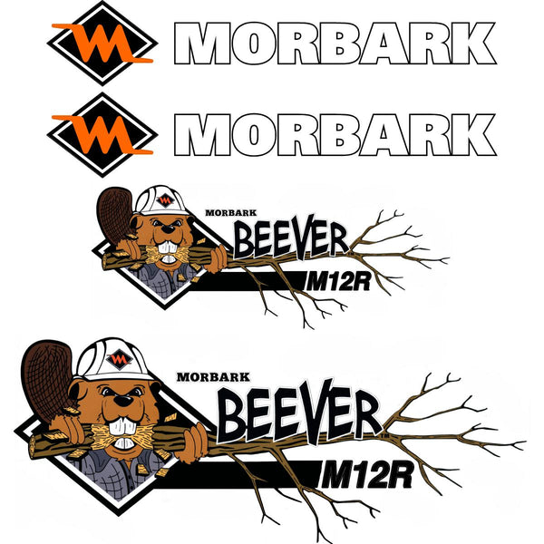 Morbark Beever M12R Decals Stickers