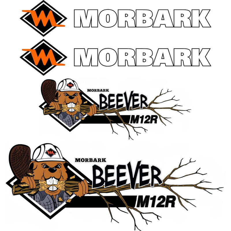 Morbark Beever M12R Decals Stickers