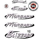 Morbark Blizzard 12 Decals Stickers