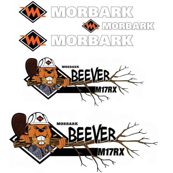 Morbark Beever M17RX Decal Kit - Wood Chipper