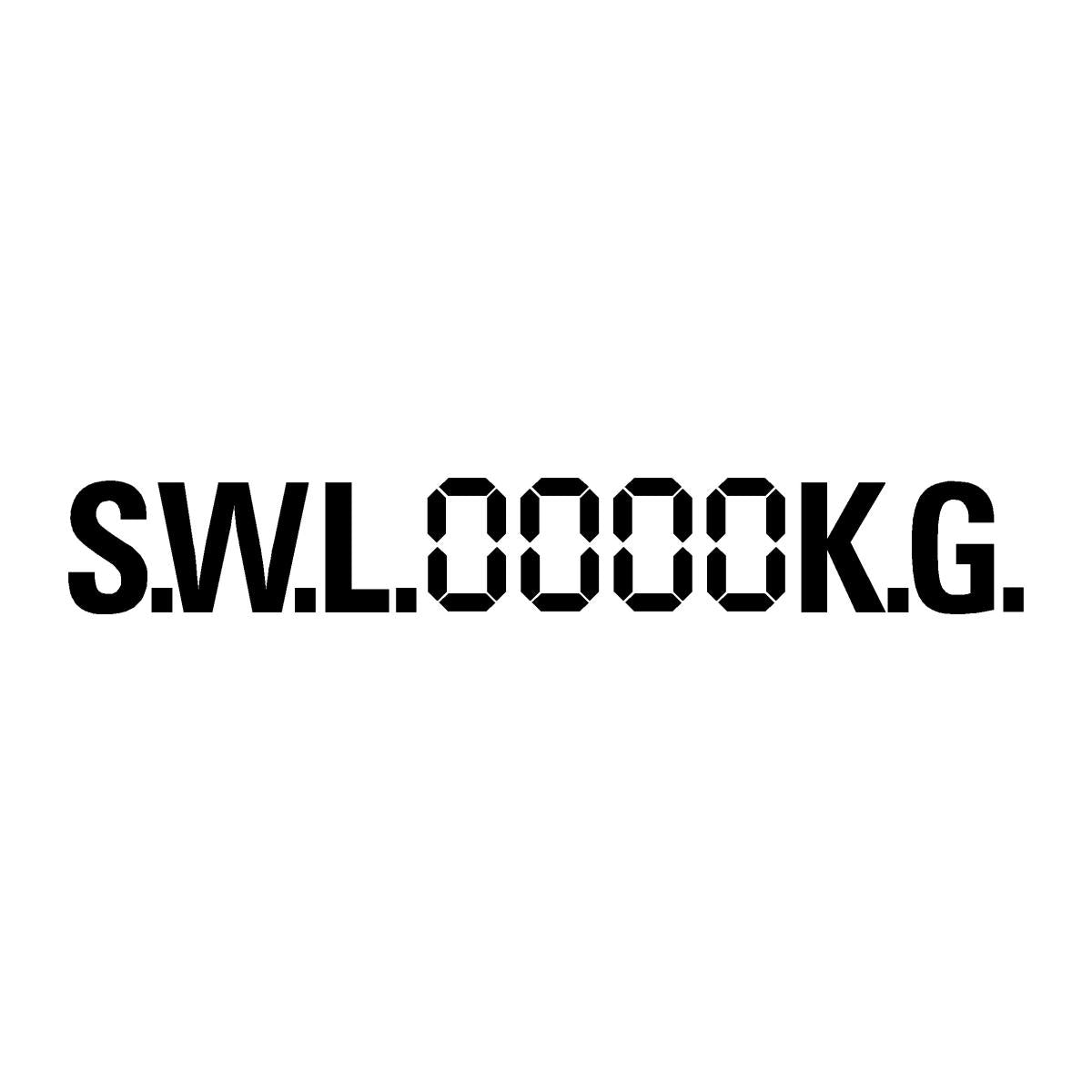 SWL Decal - Safe Working Load Decal Sticker Digital Style