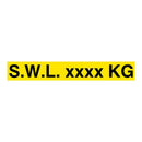 SWL, Safe Working Load decal sticker