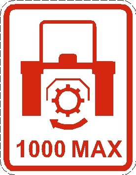 Tractor PTO 1000RPM Max Warning Decal 