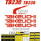 Takeuchi TB230 Decal Kit - Mini Excavator