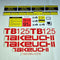 Takeuchi TB125 Decal Sticker Kit
