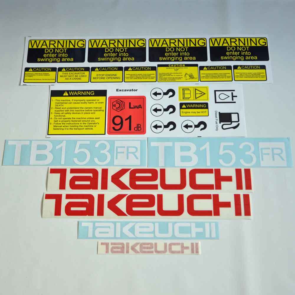 Takeuchi TB153FR Decal Set / Sticker Kit