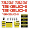 Takeuchi TB235 Decals Stickers Kit
