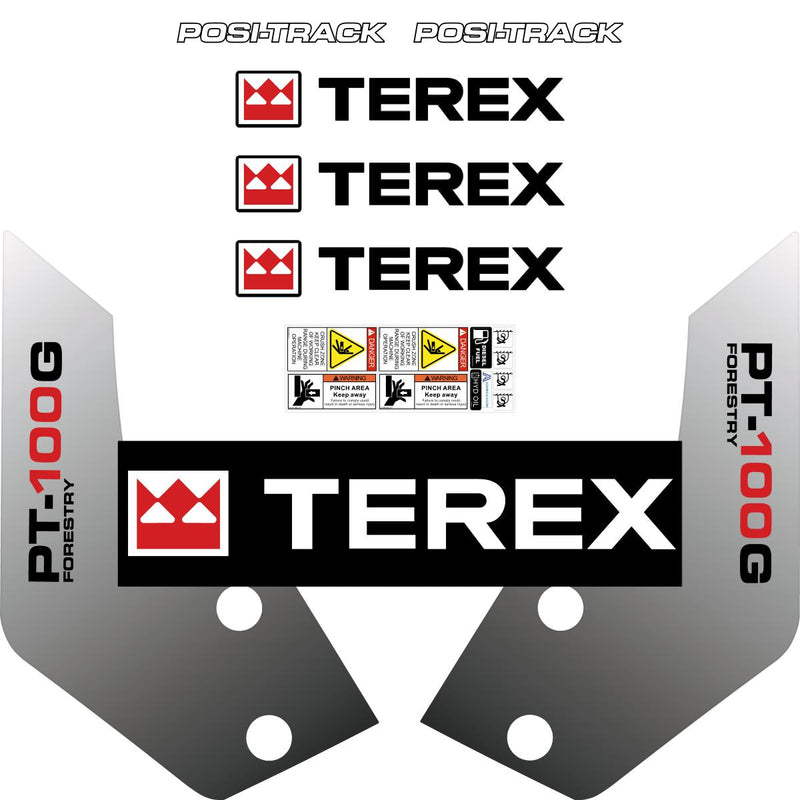 Terex PT100G Forestry Decals Stickers Kit