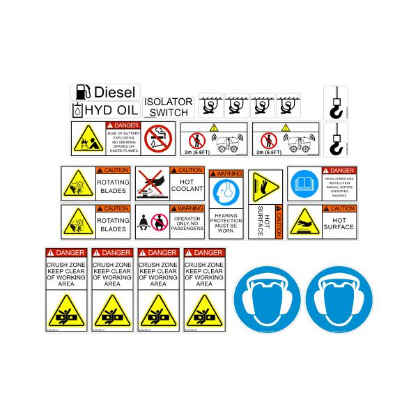 Compactor Safety Labels Trench Compactor Safety Decals