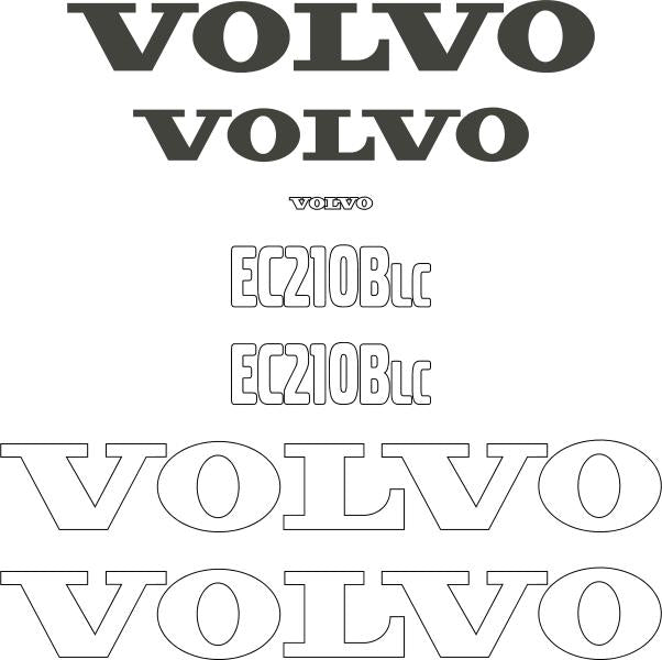 Volvo EC210B LC Decals