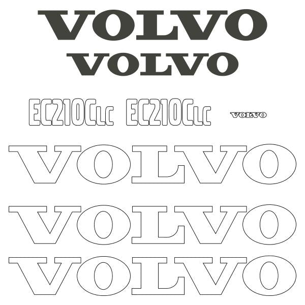 Volvo EC210C LC Decals