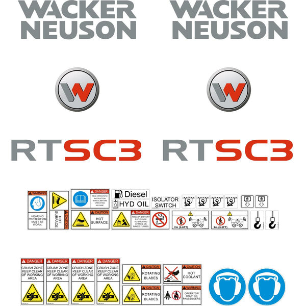 Wacker Neuson RTSC3 decals