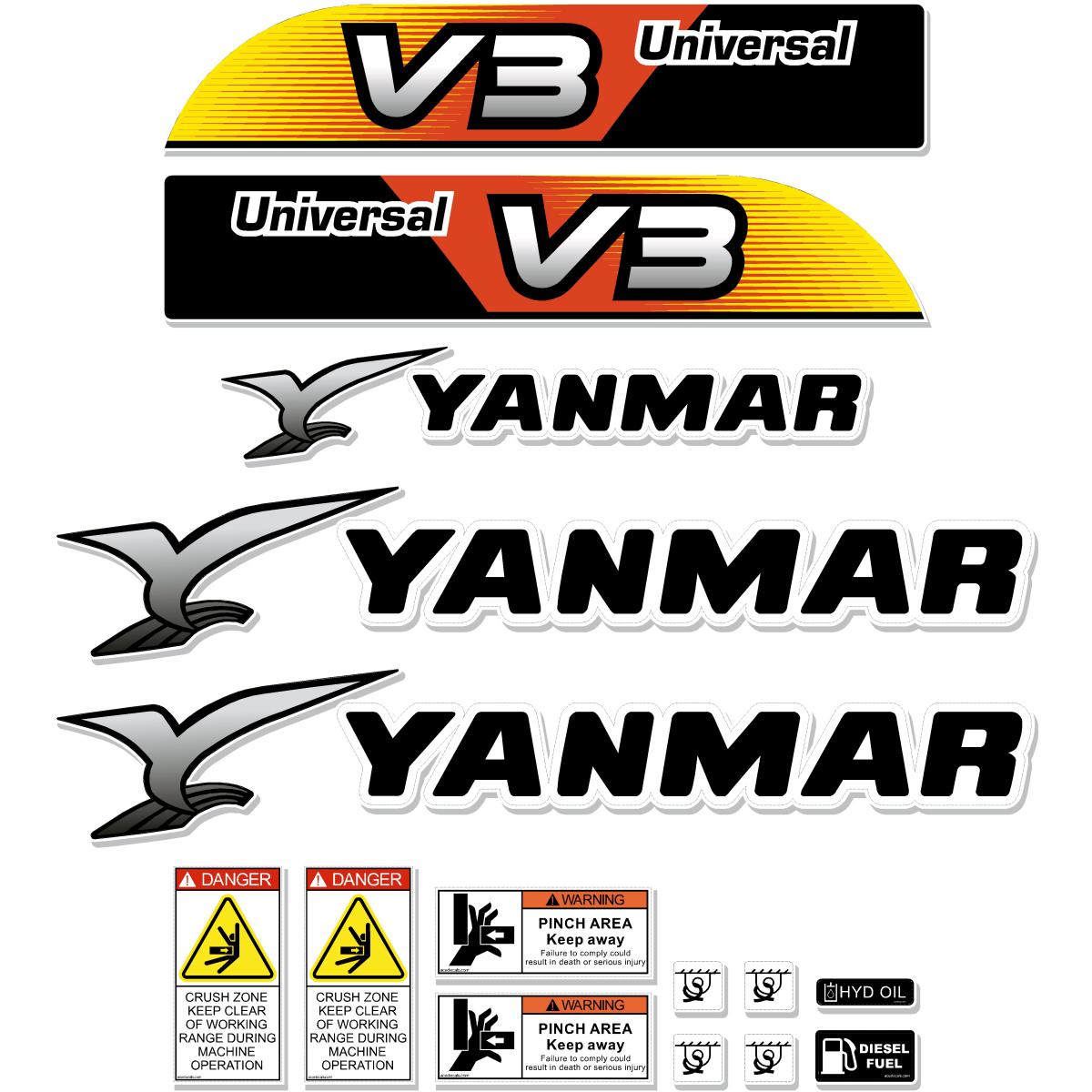 Yanmar V3 Decal Kit