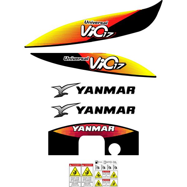 Yanmar Vio17-5 Decal Kit - Mini Excavator