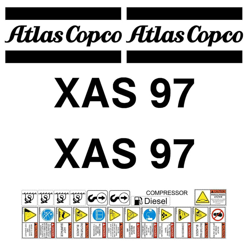 Atlas Copco XAS97 Decals
