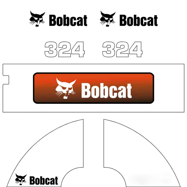 Bobcat 324 Later Style Decals Stickers