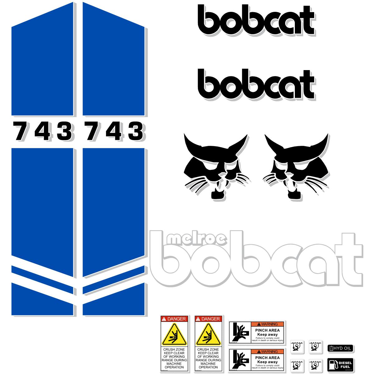 Bobcat Melroe 743 Decal Kit