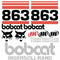 Bobcat 863 IR Decal Stickers