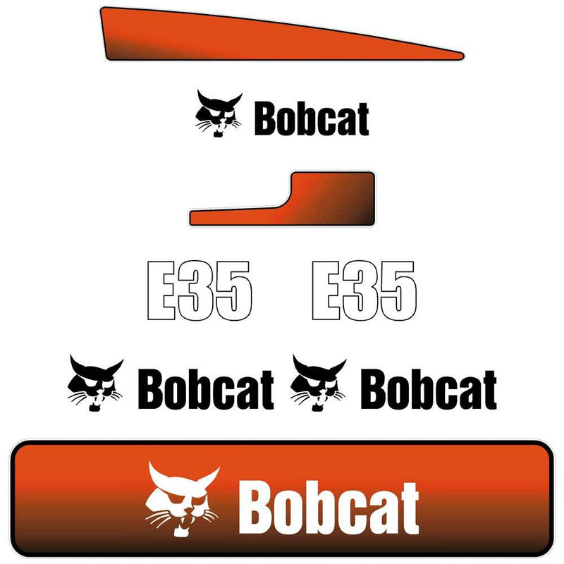 Bobcat E35 Decals Stickers Set